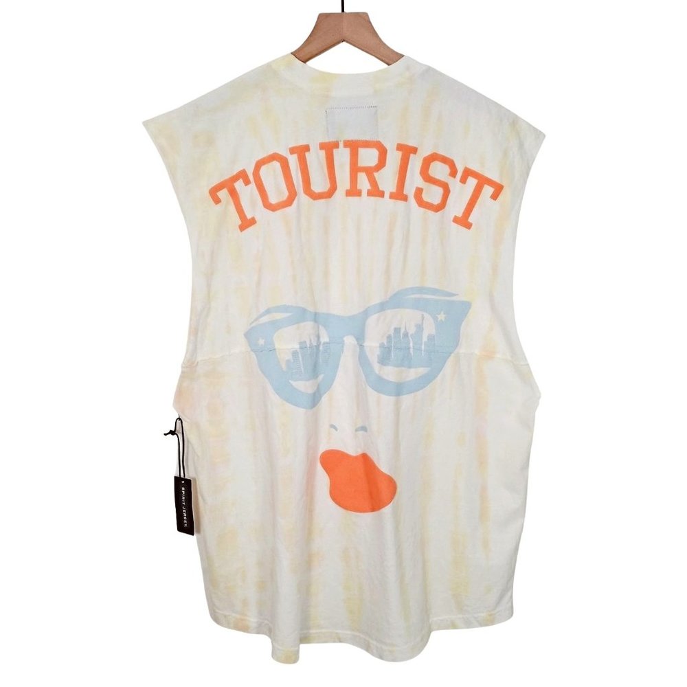 Spirit Jersey Unisex Tourist Muscle Tank T Shirt Sleeveless 100% Cotton Size L